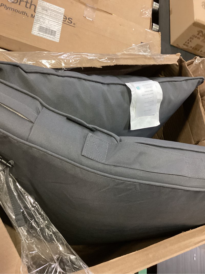 Condition photo showing Good Condition for favoyard outdoor seat cushion set 22 x 22 inch waterproof & fade resistant patio furniture cushions with removable cover deep seat & back cushion with tie straps for chair sofa couch dark gray 22 x 22 inch