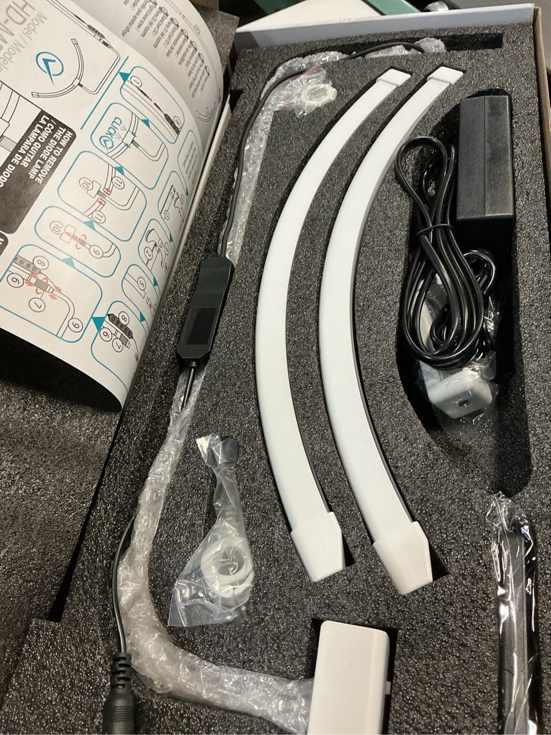 Condition photo showing Good Condition for Hi_friend 26 inch Arched Lash Light - No Flicker, No Shadows - Professional LED for Esthetician, Eyelash Tech, Tattoo & Microblading, Half Moon Stable Base with Remote Control White 26 White
