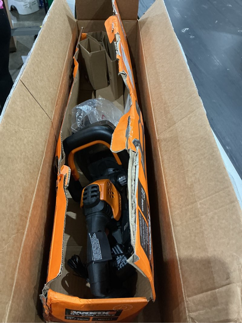 Condition photo showing Good Condition for worx 22" cordless hedge trimmer, electric hedge trimmer with dual-action blades, lightweight bush trimmer with 5.5 lbs, battery & charger included, wg261 22" 20v hedge trimmer w/(1)2.0ah battery