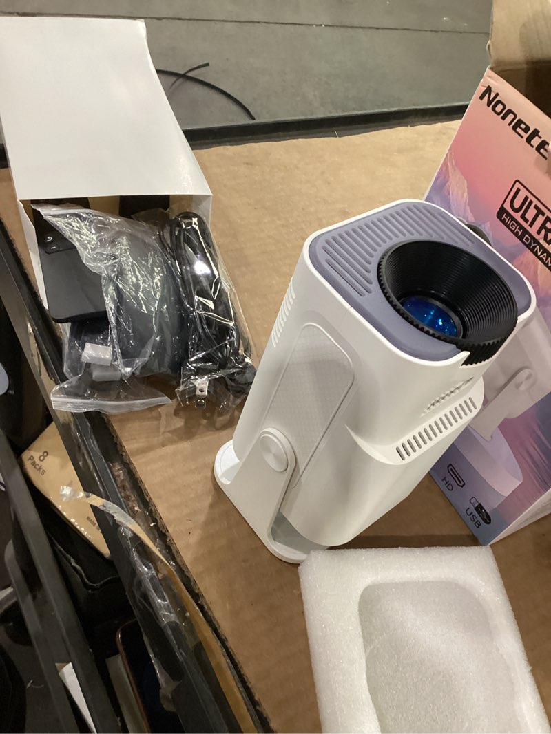 Condition photo showing Good Condition for [projector 2026 upgraded] mini projector support 4k 1080p auto keystone 270°rotatable with wifi 6 and bluetooth 5.2 projector portable compatibile with hdmi/tv stick/memory stick/laptop,white