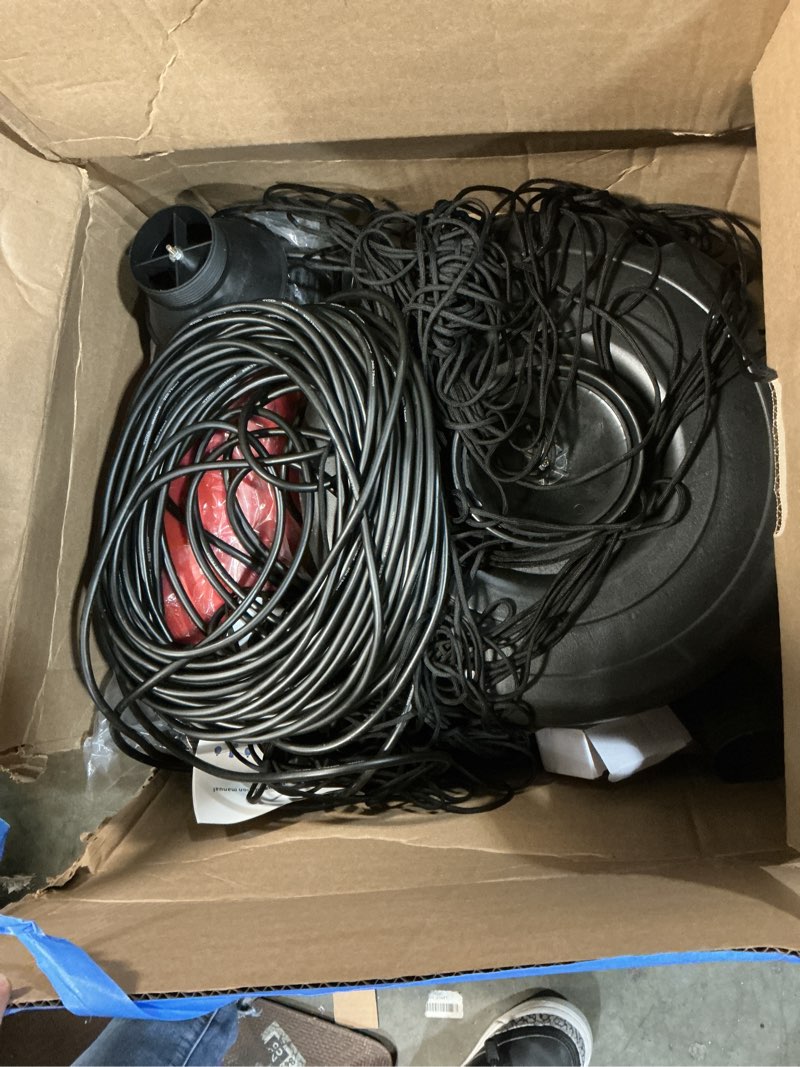 Condition photo showing Good Condition for h1 pond fountain aerator 750w 1hp - 16000 gph floating aerating pump with timer, 110v-120v/100ft power cord/2 nozzles outdoor water circulation jet system for large ponds, lakes, water gardens