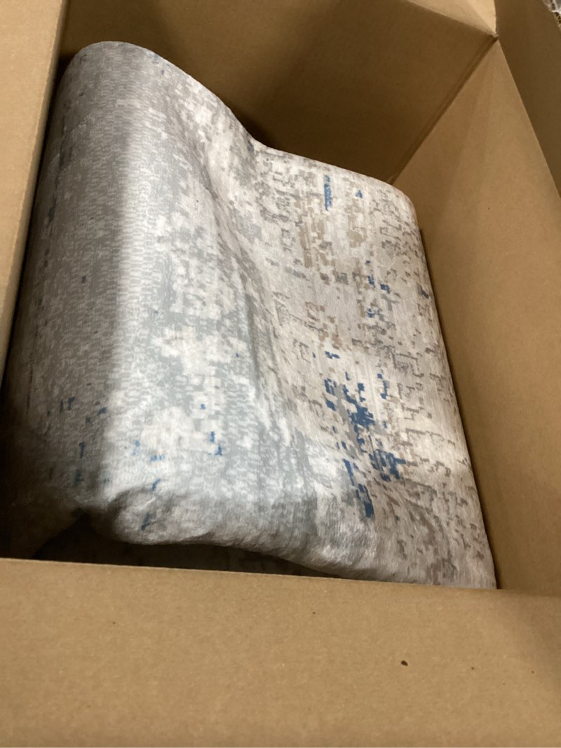 Condition photo showing Good Condition for Washable Rugs 8x10 Area Rugs for Living Room- Modern Abstract Rugs for Bedroom,Dining Room, Large Soft Low Pile Carpet with Non Slip Rubber Backing,Neutral Accent Rug for Nursery Home Office
