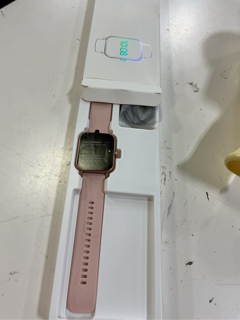 Condition photo showing Good Condition for smart watch for women android & iphone, alexa built-in, ip68 waterproof activity fitness tracker with bluetooth call (answer/make), 1.8" smartwatch with heart rate/spo2/sleep monitor, 100+ sports mode pink 1.8 inches