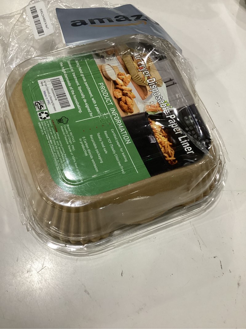 Condition photo showing Good Condition for air fryer disposable paper liner square 7.9 inches, instant pot vortex plus 4qt air fryer liners, 150pcs parchment paper liners for 3-6qt air fryer, baking roasting microwave 7.9''square