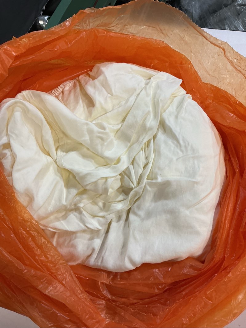 Condition photo showing As Is for signature giza cotton sateen sheet set, king, ivory