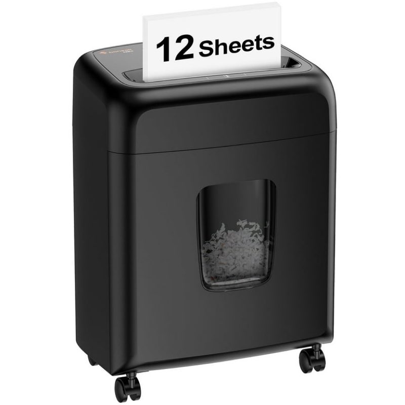 bonsaii paper shredder sheet cross cut paper shredder  pullout bin
