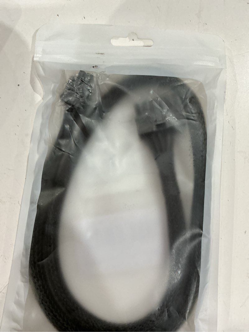 Condition photo showing Good Condition for of pcie power cable for be quiet 65cm, 12-pin to 6+2 pin, male-to-male gpu cable adapter sleeved for be quiet modular power supply, 18awg, black (25.5") be quiet pcie