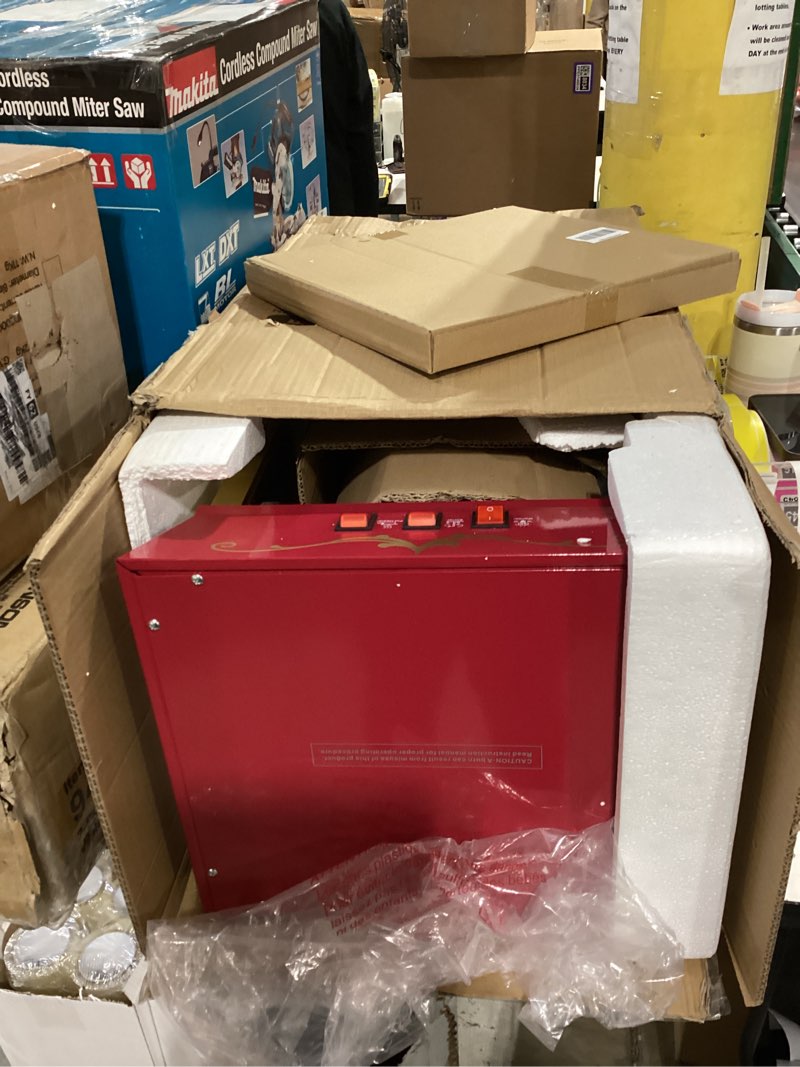 Condition photo showing Good Condition for matinee popcorn machine - 8oz popper with stainless-steel kettle, reject kernel tray, warming light, and accessories by great northern popcorn (red)