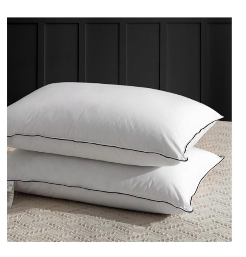 APSMILE Medium Firm Feathers Down/Poly Pillow Queen Size Set of 4 Luxury Feather Pillow for Sleeping, 100% Organic Cotton Cover Hotel Bed Pillow, Wrapped in Polyester (White, 20\"x30\") (Set of 4 )