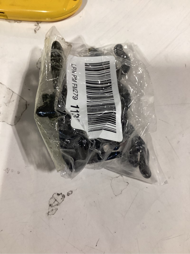 Condition photo showing As Is for under shelf double hooks, 6-pack black? maximize space with these versatile under cabinet hooks. perfect for organizing coats, towels, and kitchen utensils in closets, pantries, and entryways.