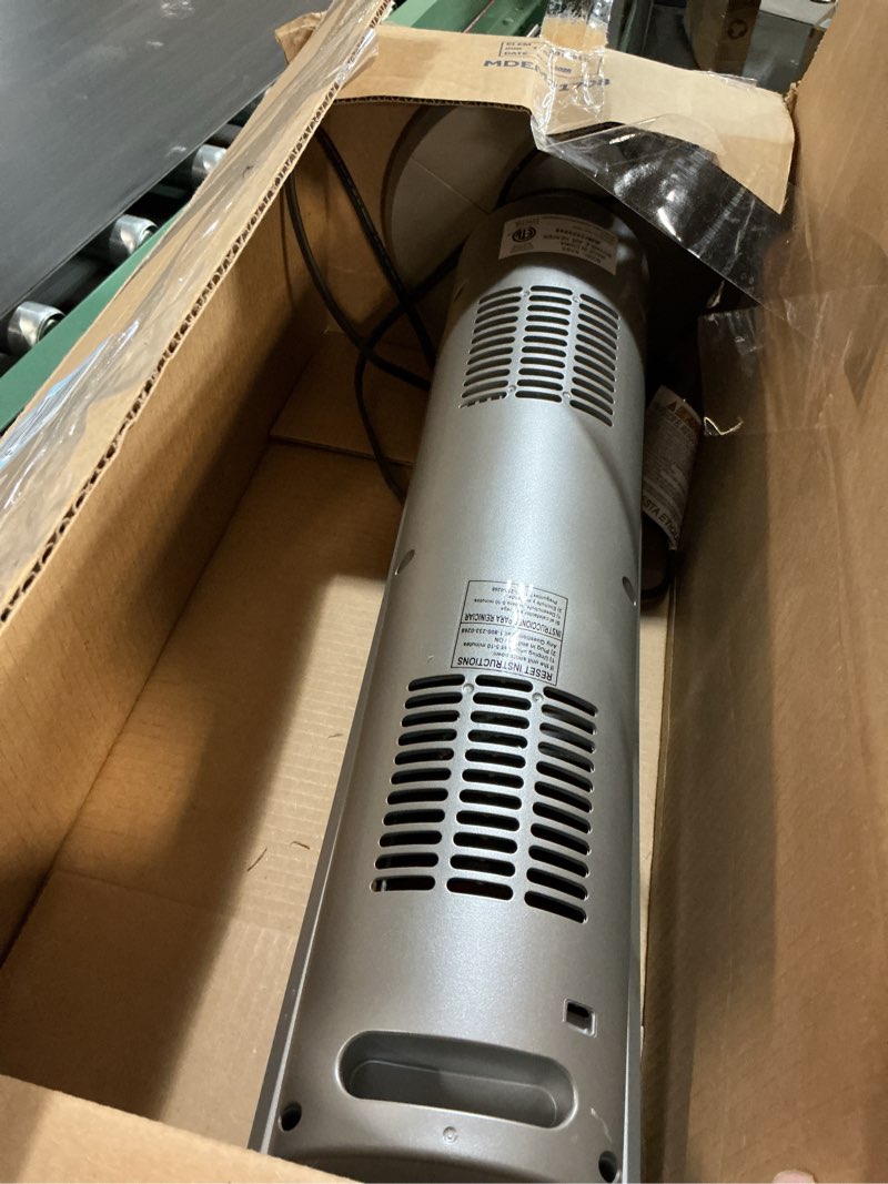 Condition photo showing Good Condition for Lasko Oscillating Digital Ceramic Tower Heater for Large Rooms, with Adjustable Thermostat, Timer and Remote Control, 29 Inches, 1500W, Black, 5586 Black 5586 Tower Heater space heater