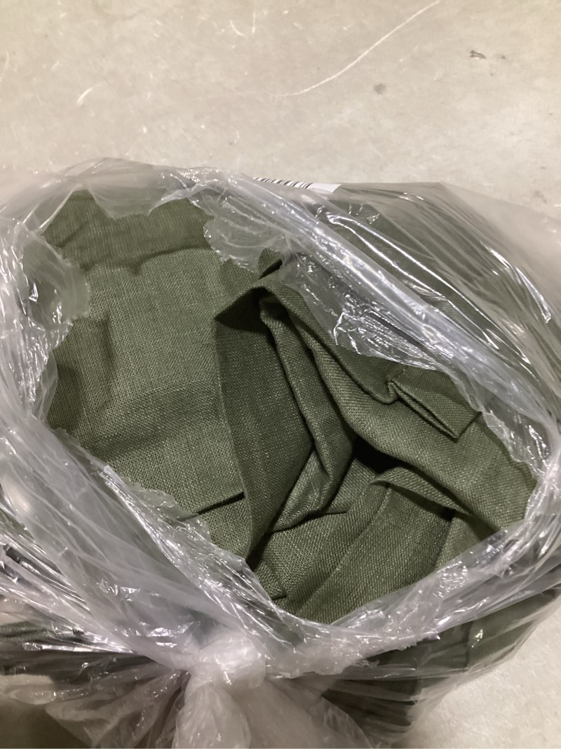 Condition photo showing Good Condition for european linen curtain, 48x108, hunter green
