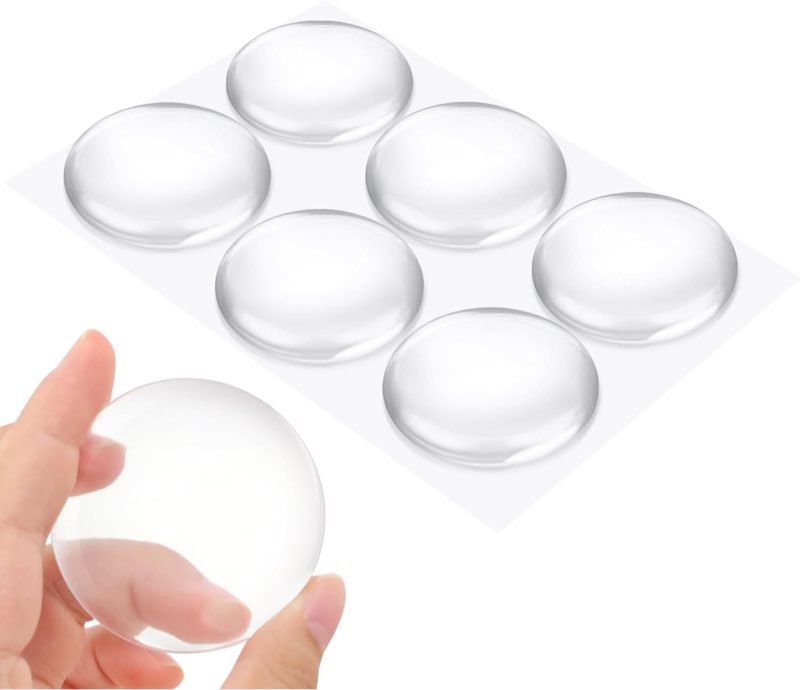 6 pcs door stoppers wall protector,wall door bumper with strong adhesive backing?reusable door handle wall protector