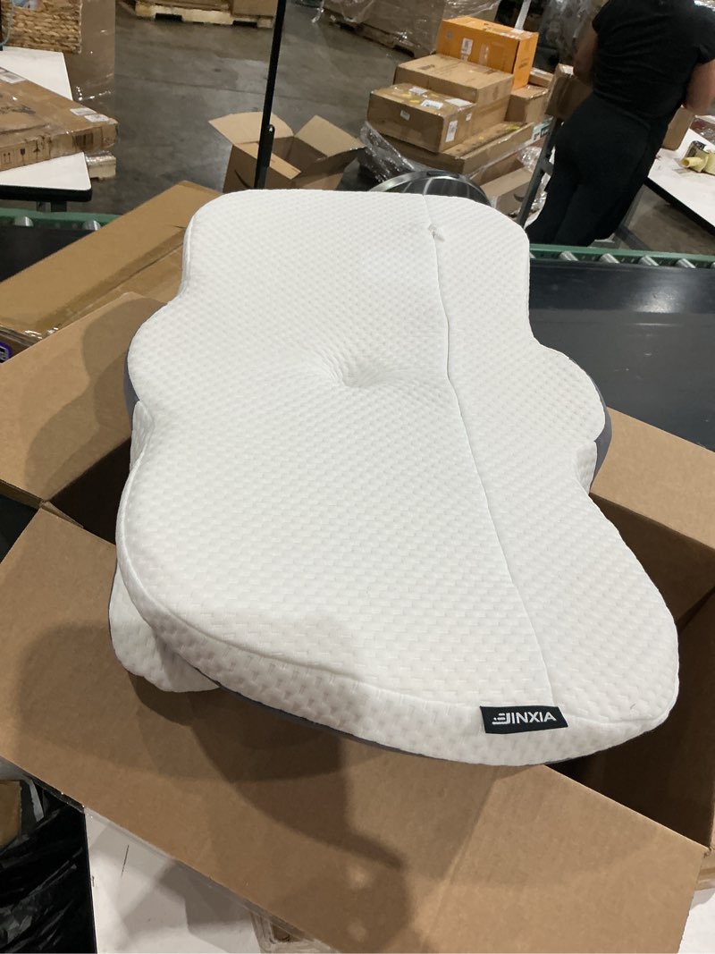 Condition photo showing As Is for cervical pillow memory foam pillows cooling pillow queen size bed pillows for sleepingergonomic neck pillow pillow for side back stomach sleepers, orthopedic contour pillow