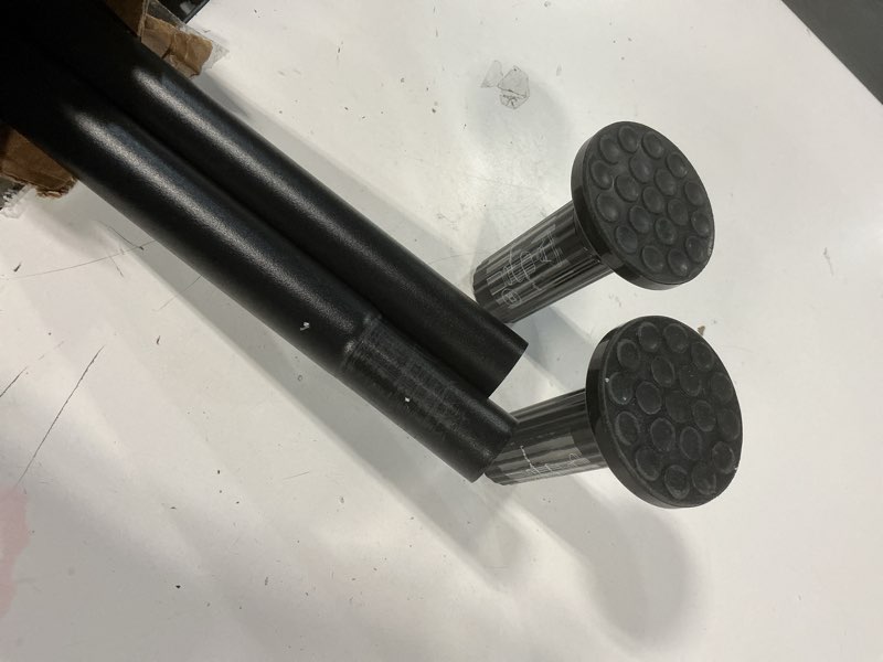 Condition photo showing As Is for Tension Curtain Rod 51-165In(4.25-13.75Ft), Extra Long Outdoor Curtain Rod No Drilling for Window or Bathroom Patio, Adjustable Spring Shower Rod, Easy to Install Never Rust, Rod Diameter 1.26In-Black Black 51''-165''
