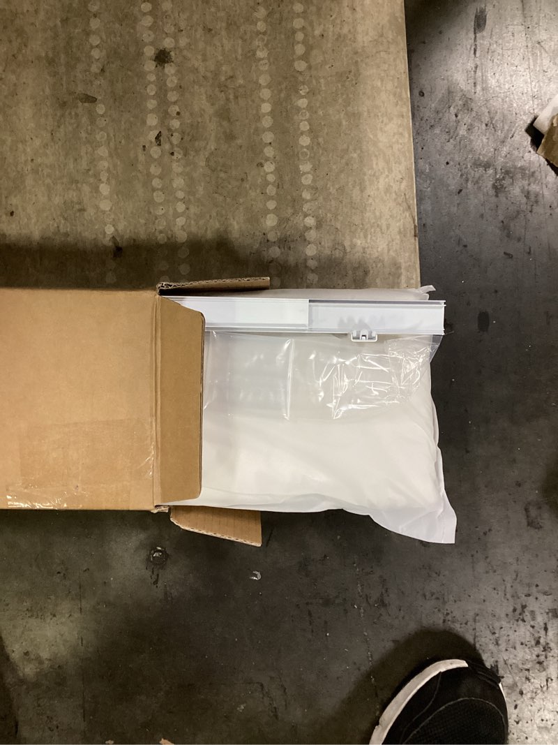 Condition photo showing Good Condition for Room Divider Curtains Ceiling Curtain Track Set, Blackout Privacy Curtains Room Partition Track for Patio Sliding Glass Door, Living Room, Bedroom, 1 Panel Beige Drape and White Rail, W108 x L84 in Beige 108"W x 84"L (Pack of 1)