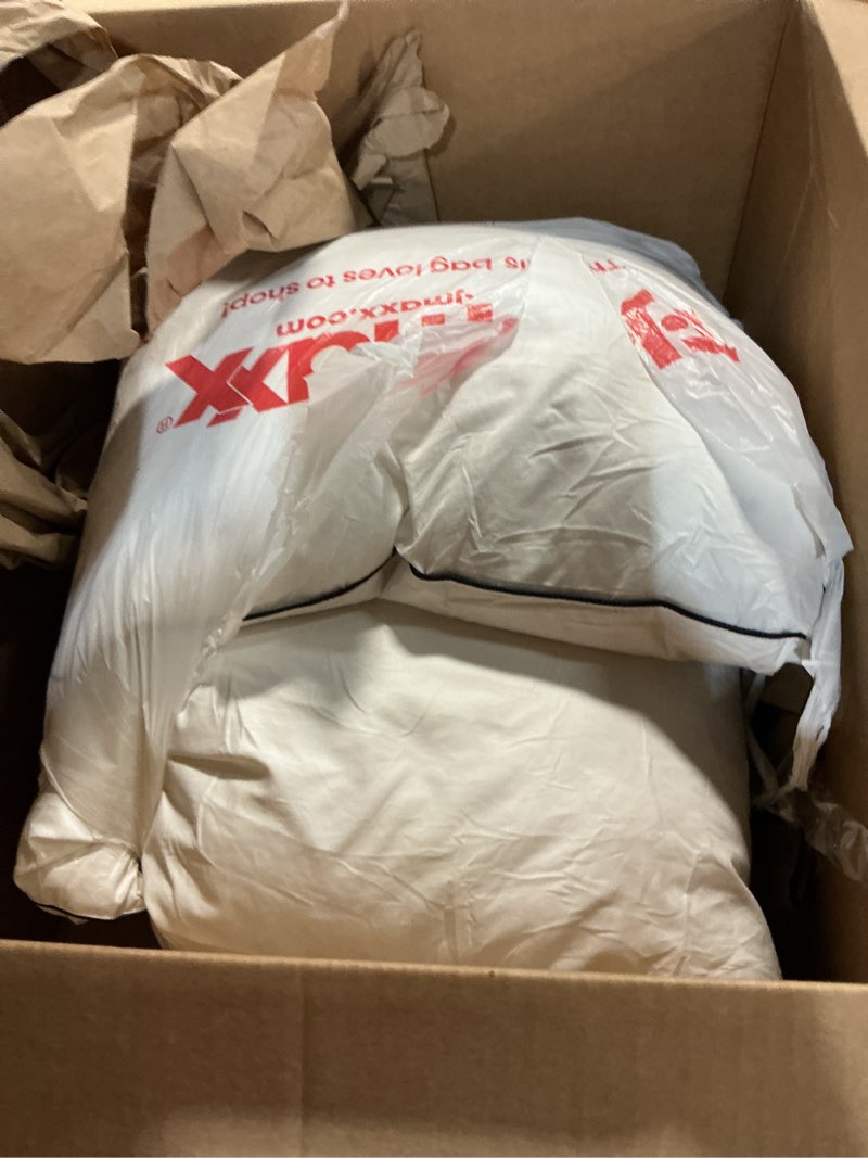 Condition photo showing Good Condition for MIULEE Goose Feather Down 24x24 Pillow Insert Set of 2 with 100% Down-Proof Cotton Cover, Soft Fluffy Decorative Pillow for Sofa Bed Couch Living Room White 2 24x24 Inch