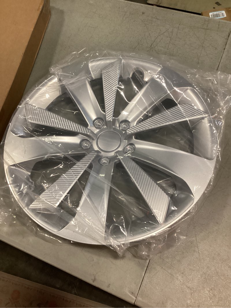 Condition photo showing New/Like New for hubcap wheel hub cover for subaru impreza 2017 2018 2019 2020 2021 2022 2023 accessories, oem style custom replacement wheel cap tire hub lossless installation hub cap, chrome plated silvery 16 inch