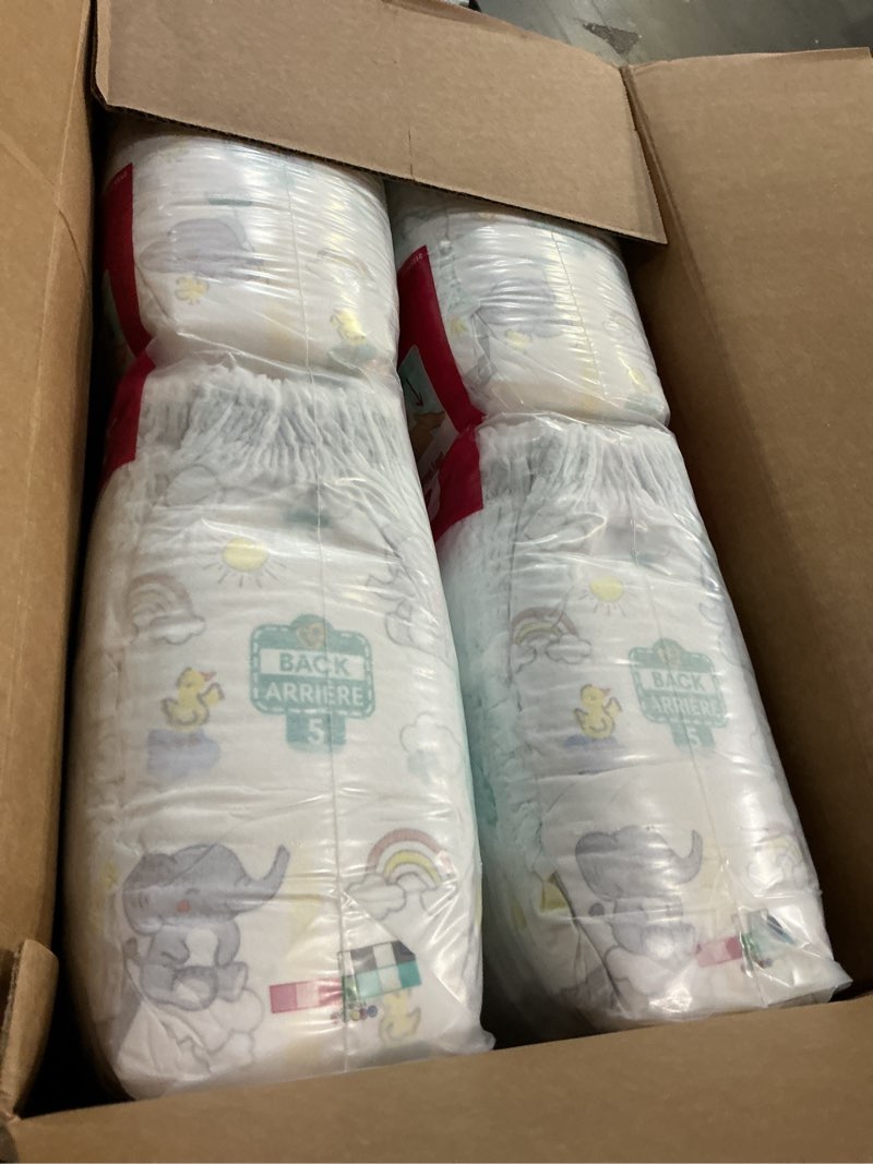 Condition photo showing New/Like New for pampers diapers - swaddlers 360° - size 5, 116 count, up to 100% leakproof comfy dry fit, designed for easy changes, pull on baby diaper (packaging may vary) size 5 116