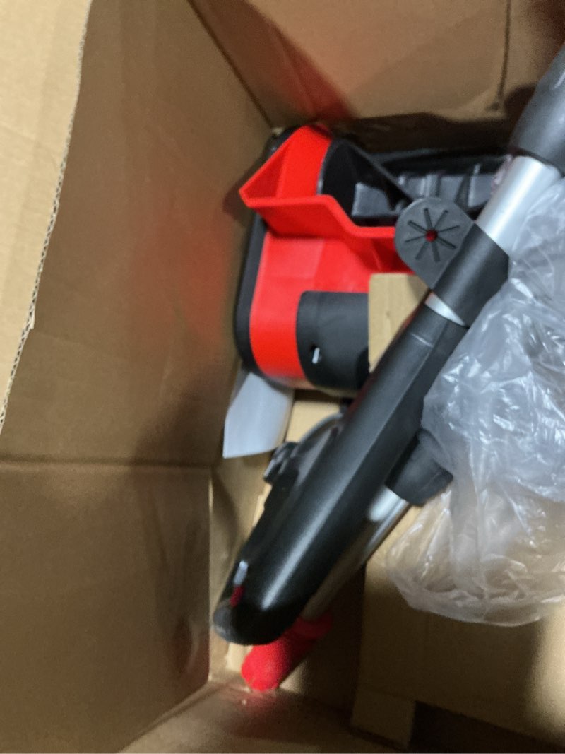 Condition photo showing As Is for Cordless Snow Shovel Compatible with Milwaukee 18V Battery, 12" Electric Snow Blower with 20FT Max Throw & Adjustable Handle & Safety Switch, Snow Thrower for Driveway, Deck, Patio, Steps (Tool Only) Red