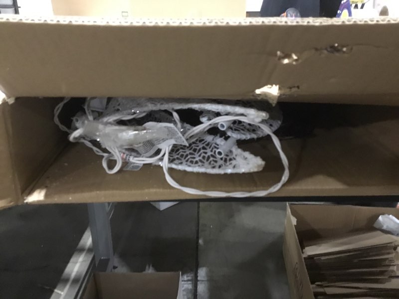 Condition photo showing As Is for Hourleey 4FT Lighted Christmas Nativity Scene, Christmas Outdoor Decorations with 120 Count Pre-lit Warm White Lights, Holy Family for Xmas Outside Yard Garden Holiday Decor