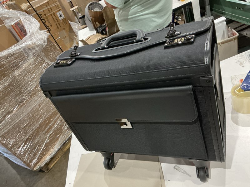 Condition photo showing Good Condition for alpine swiss wheeled briefcase | rolling briefcase locking telescopic handle 4 replaceable wheels | 