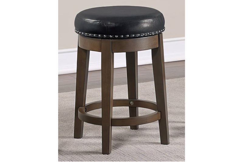 Swivel Counter Stool Black - Exotic & Rustic Furniture
