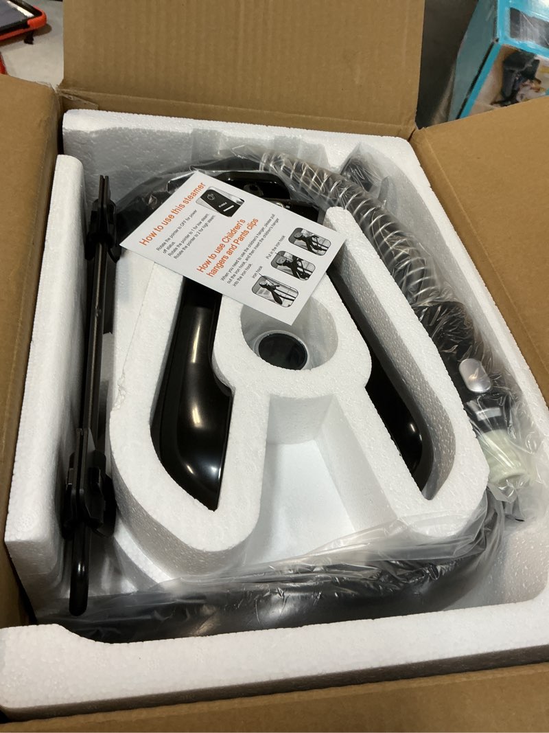 Condition photo showing Good Condition for LAKALA Garment Steamer for Clothes, 30-Second Instant Heat-Up, 2.5L Water Tanks, with Pant Clips & Dual Hanger, Powerful Handheld, 4-Stage Adjustable Height, Standing Floor Steamer Wrinkle Remover