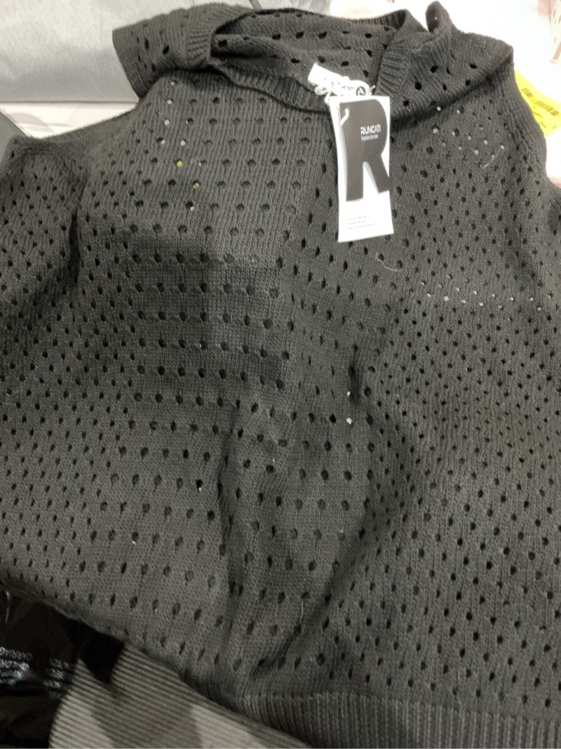 Condition photo showing As Is for runcati  men's sleeveless mesh vest,summer hollow out fitness v neck breathable knit