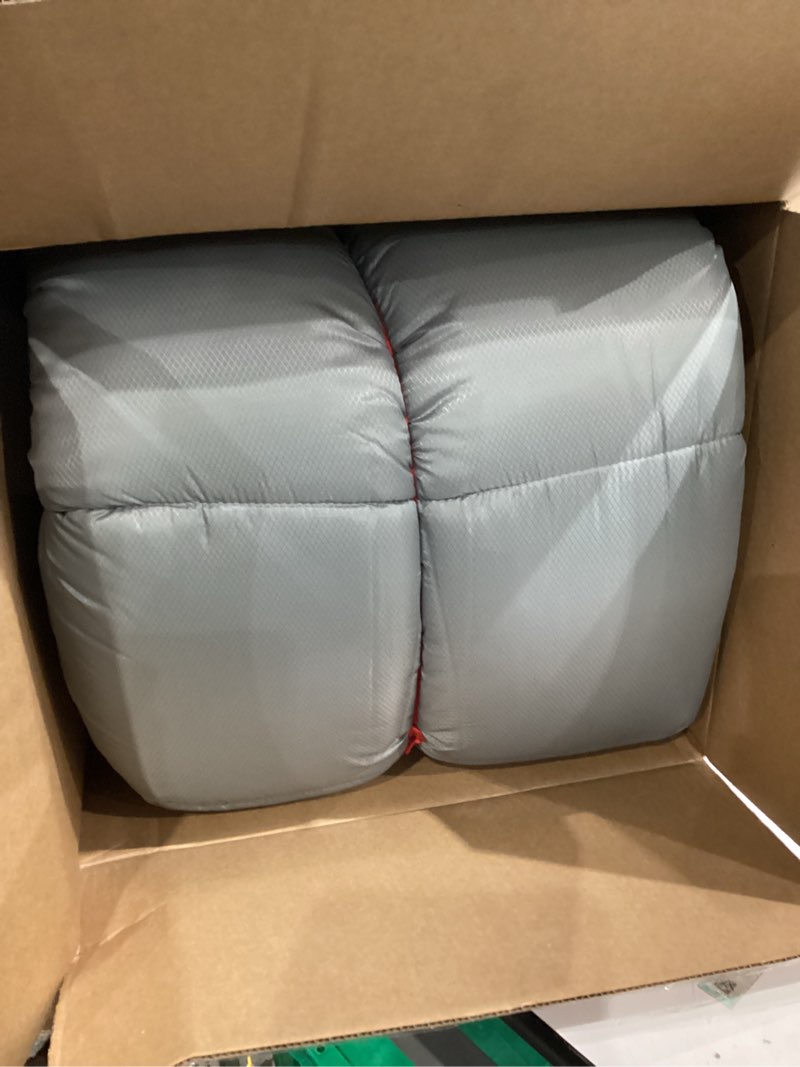 Condition photo showing Good Condition for Coleman 45°F Double Sleeping Bag, Queen Size XL Tandem Sleep Sack with Big & Tall Design, Zips Apart into 2 Sleeping Bags, Machine Washable Pfas-free