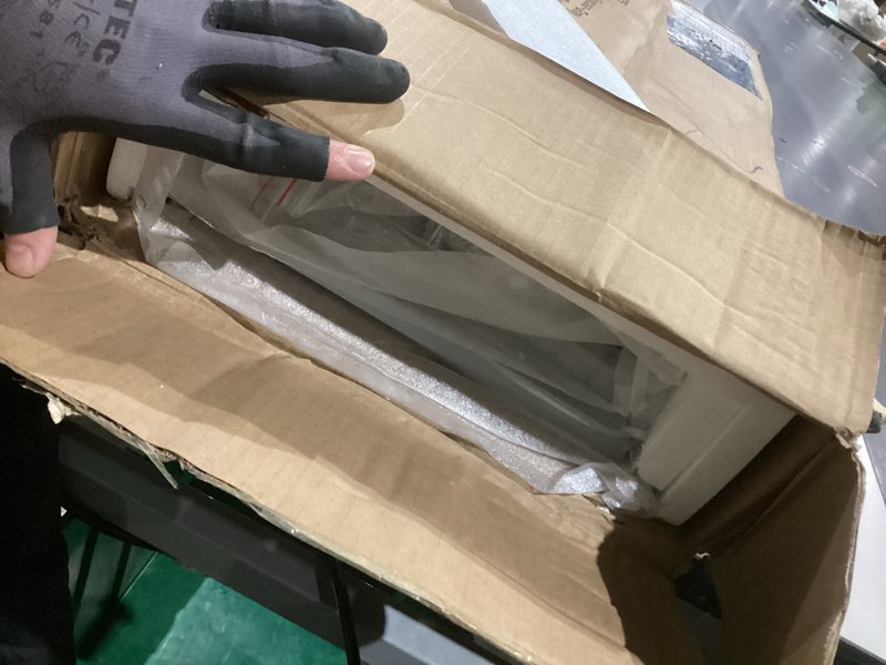 Condition photo showing As Is for RiverRidge Kids' Horizontal Bookshelf 2 Large Open Storage Shelves - Toy Organizer Bookcase with Beadboard Side Panels Fits RiverRidge Folding Bins for Room Organization Gray Grey