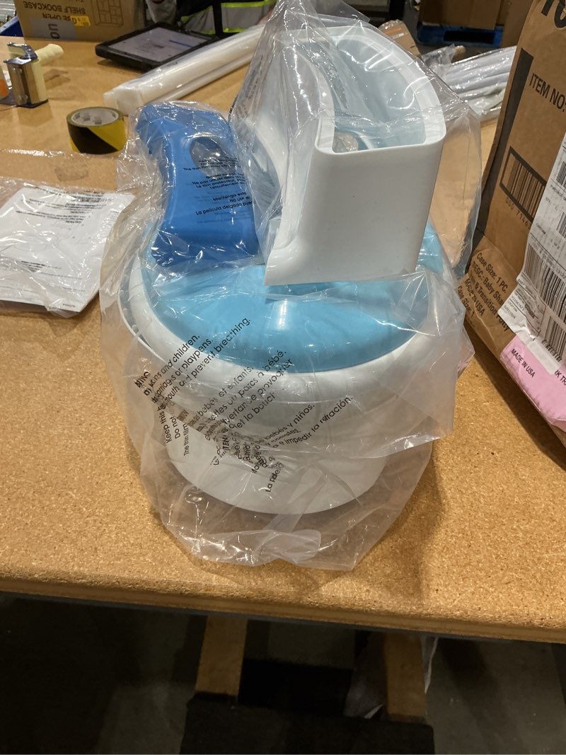 Condition photo showing New/Like New for the first years pinkfong baby shark potty training toilet and toddler toilet seat - potty training toilet seat with fun flushing and cheering sounds