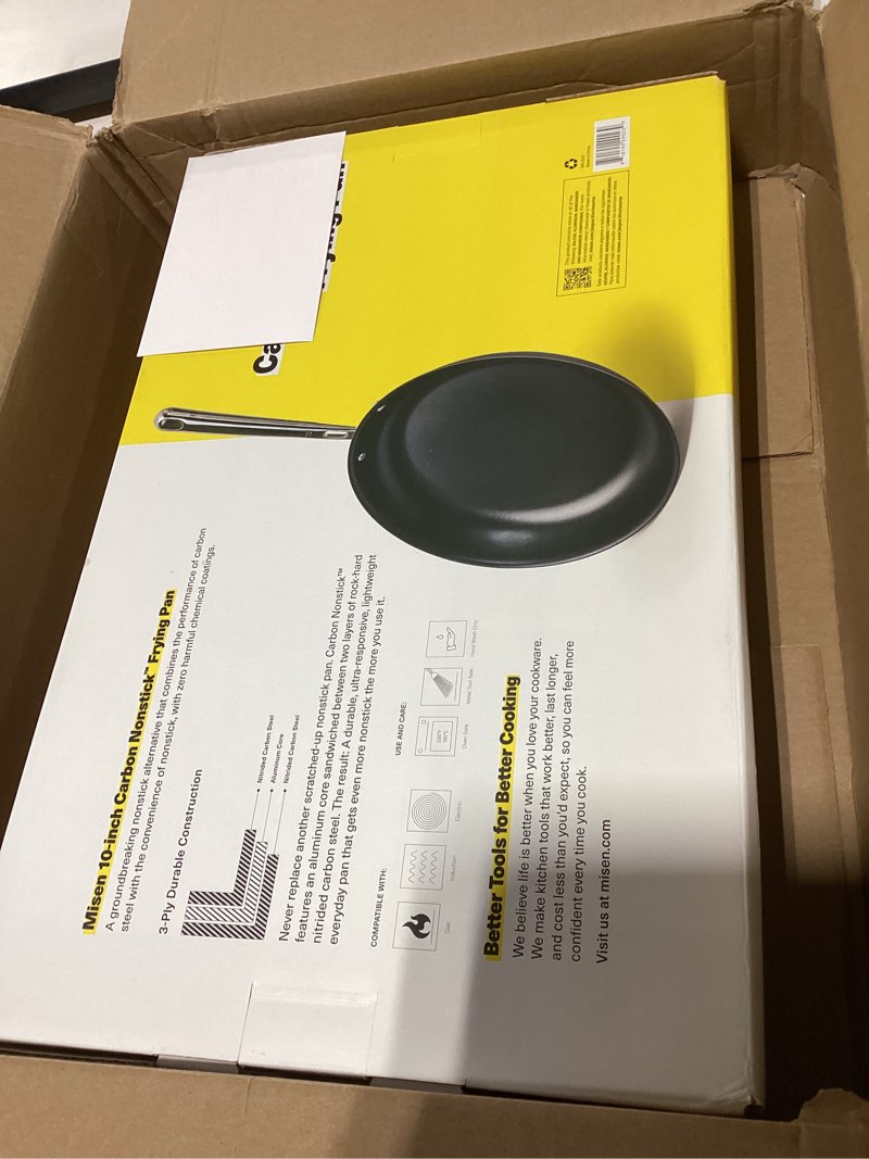 Condition photo showing New/Like New for Misen Carbon Nonstick™ Frying Pan – Carbon Steel Pan, Naturally Nonstick No-Coating Surface, Ultra-Durable & Oven-Safe, Induction & Gas Compatible - 10 Inch