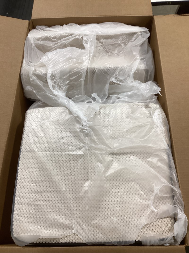 Condition photo showing As Is for Dog Stairs for Small Dogs, 5 Tier Removable Wider Pet Stairs for Couch and Bed, 23.6" H Non-Slip Dog Steps for Puppies and Old Cats with Support Board, 29.5x19.7x23.6 inch, Beige