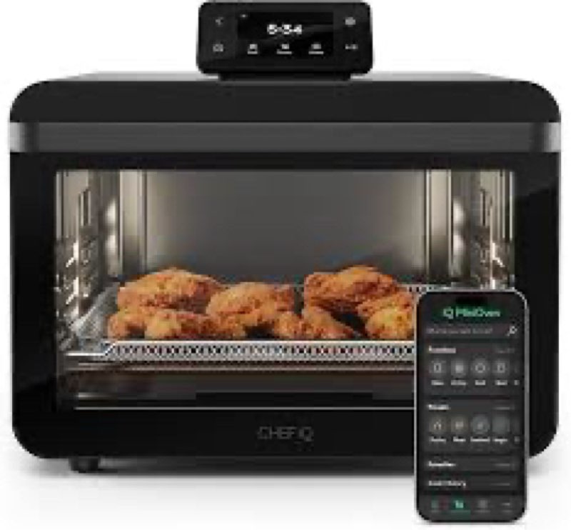 CHEF iQ MiniOven Smart Toaster Oven Air Fryer Combo, 11-in-1 Countertop Convection Oven, Bake, Broil
