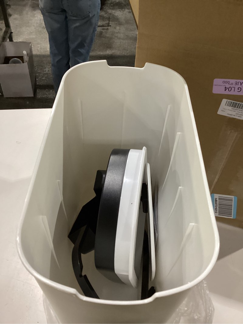 Condition photo showing Good Condition for Cesun Motion Sensor Trash Can, 5 Gallon Automatic Bathroom Garbage Can with Lid, Touchless Smart Plastic Slim Wastebasket for Bathroom, Office, rv, Bedroom, Living Room, White