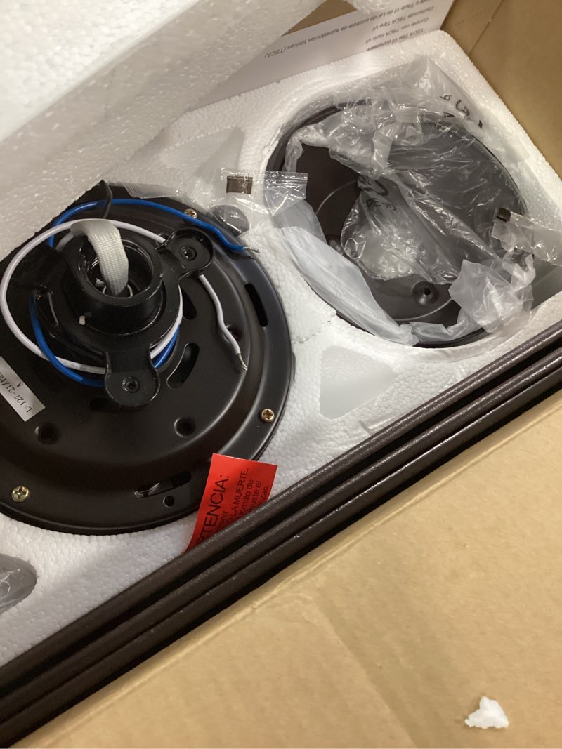 Condition photo showing As Is for ( incomplete) Hunter 59261 Cassius Ceiling Fan 52 inches Premier Bronze