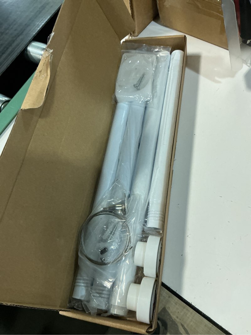 Condition photo showing Good Condition for supforce no drilling closet rods for hanging clothes, non slip tension rod with heavy duty clothes hanging rod, 17-69 inches adjustable spring closet rod for closet wardrobe bathroom laundry rv, white white 17-69in