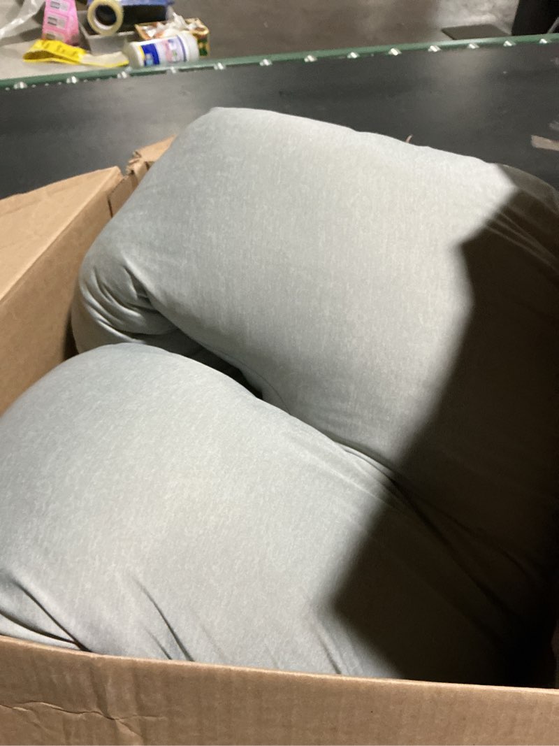 Condition photo showing Good Condition for Momcozy Pregnancy Pillow for Sleeping, Dreamlign U Pro Maternity Pillow with Adjustable Leg Pillow, Removable Cover - Support for Back, Hip, Belly, Legs for Pregnant Women, 50-72 Inch Full Body Pillow Grey
