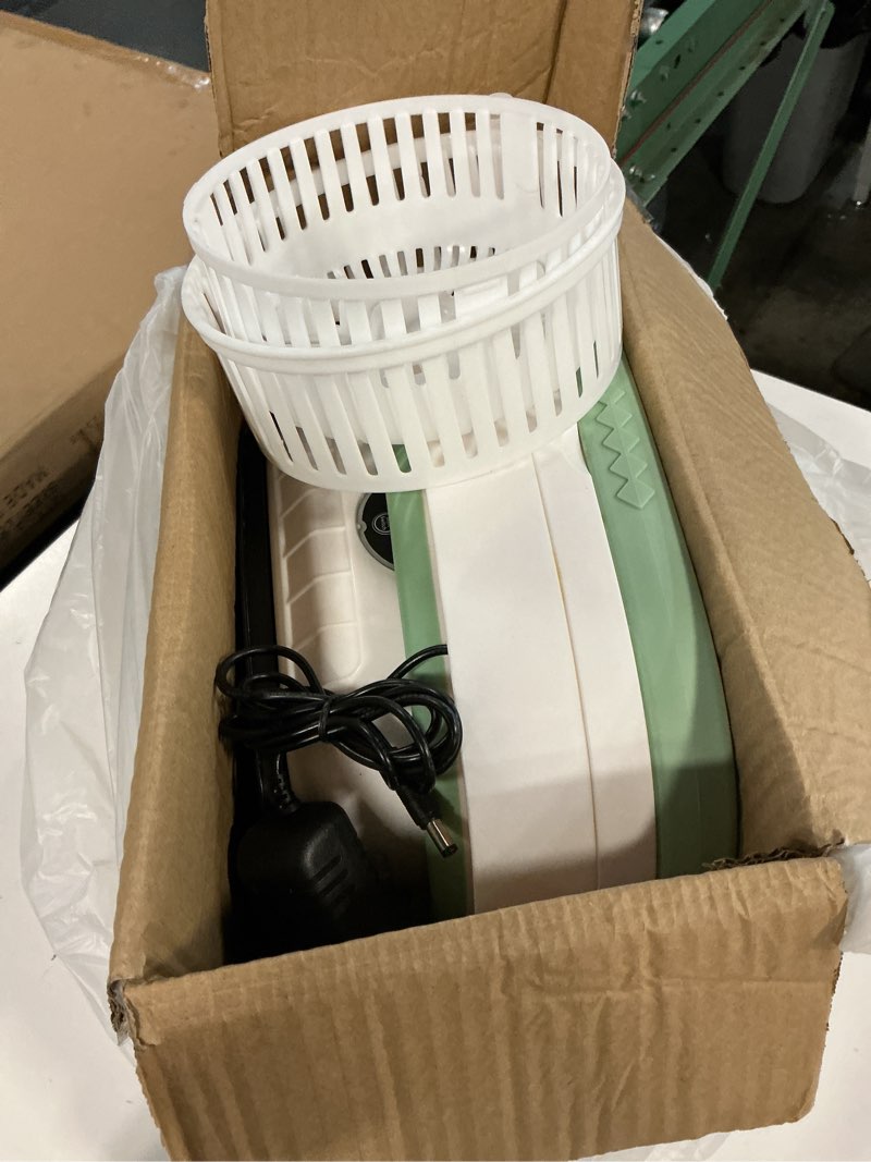 Condition photo showing As Is for Portable Washing Machine, 16L Upgraded Mini Laundry Machine with Spin Basket, 3 Cleaning Modes Suitable for Small Clothes, Foldable Design Ideal for Home, Campain, Hotel and Apartment