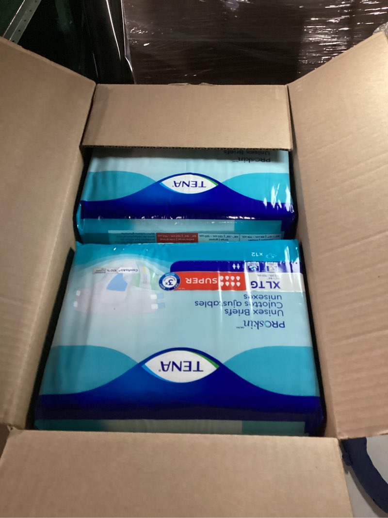 Condition photo showing New/Like New for Tena ProSkin Unisex Adult Diapers with Tabs, Maximum Absorbency, X-Large, 48 ct X-Large 48