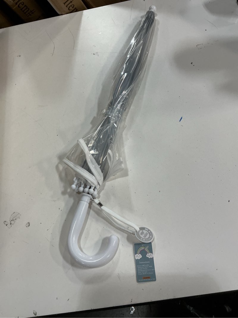 Condition photo showing Good Condition for totes kids clear bubble umbrella with dome canopy, lightweight design, wind and rain protection umbrella, clear, kids - 38" canopy 38" canopy clear