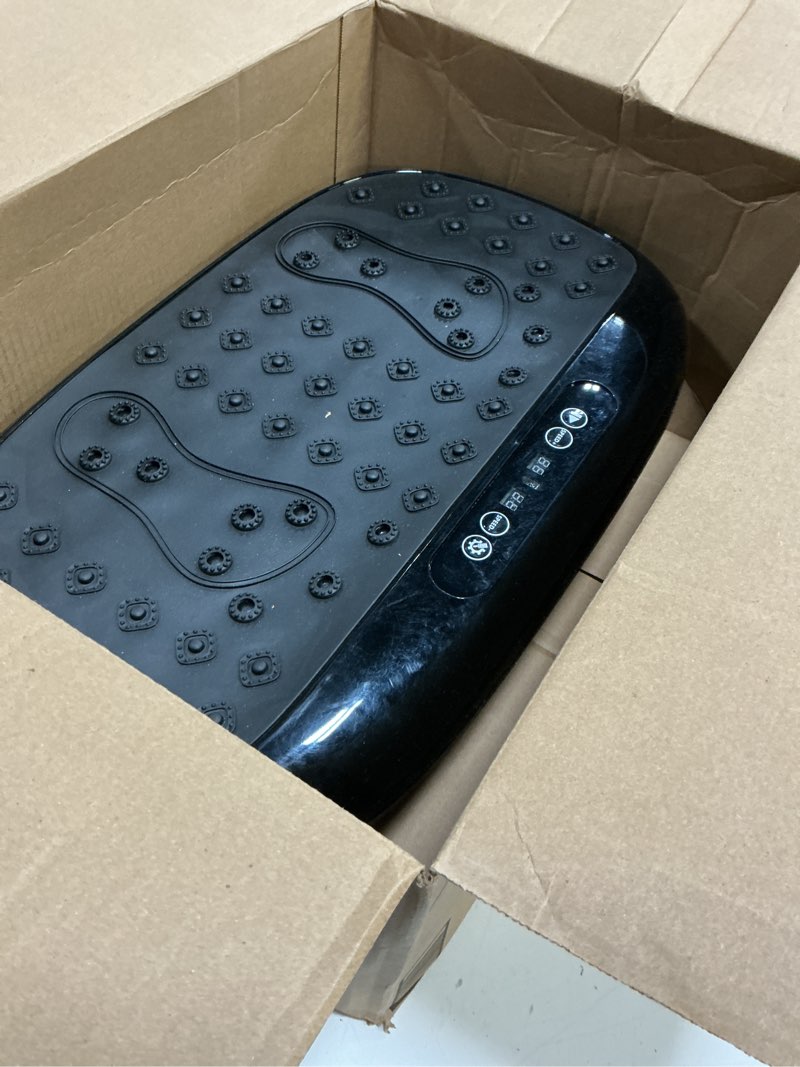 Condition photo showing As Is for lifepro hexaplate lite vibration plate exercise machine with magnetic acupoints - full body vibration platform for beginners and recovery - lymphatic drainage massager for muscle toning and fitness