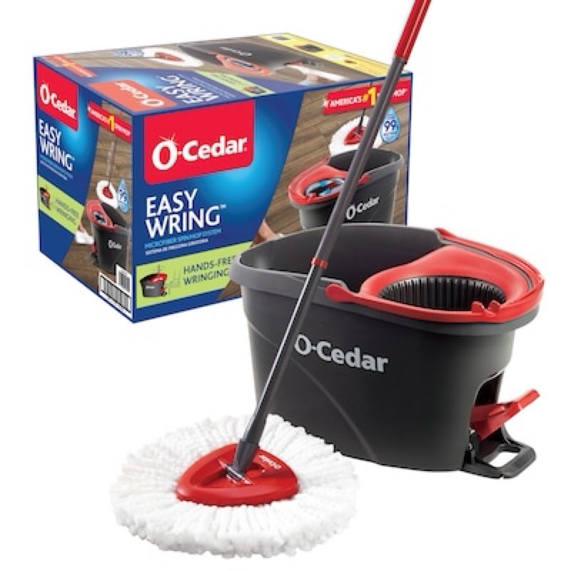 o-cedar easywring spin mop with bucket