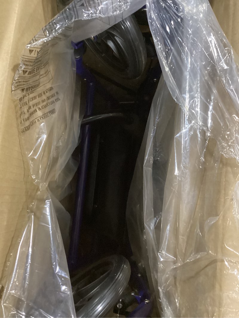 Drive Medical 10257BL-1 4 Wheel Rollator Walker With Seat, Steel Rolling Walker, Height Adjustable, 