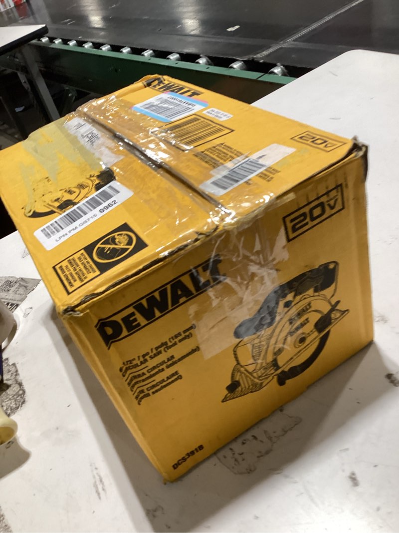 Condition photo showing Good Condition for dewalt 20v max circular saw, cordless sidewinder style portable, 6-1/2-inch blade, 5150 rpm, 0-50 de