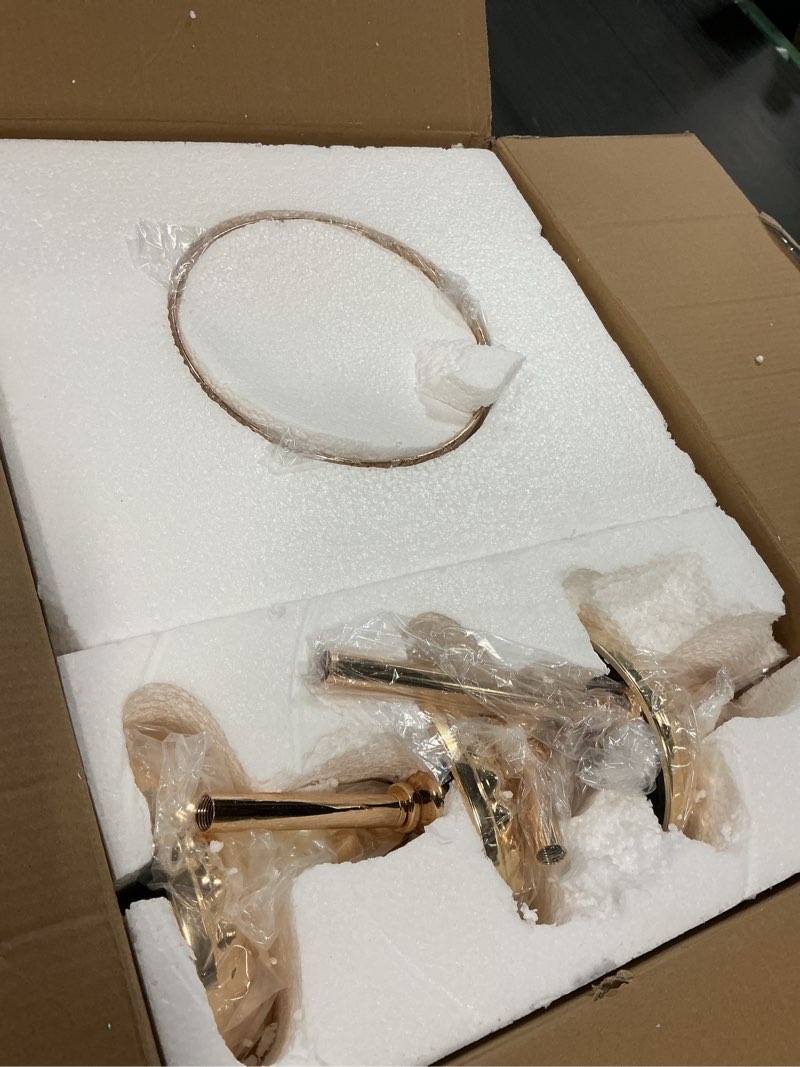 Condition photo showing Good Condition for allgala wedding cake stands 3-piece set crystal gold plated cheese dessert cupcake cake stand with mirror plate-gold round with bases-hd89201