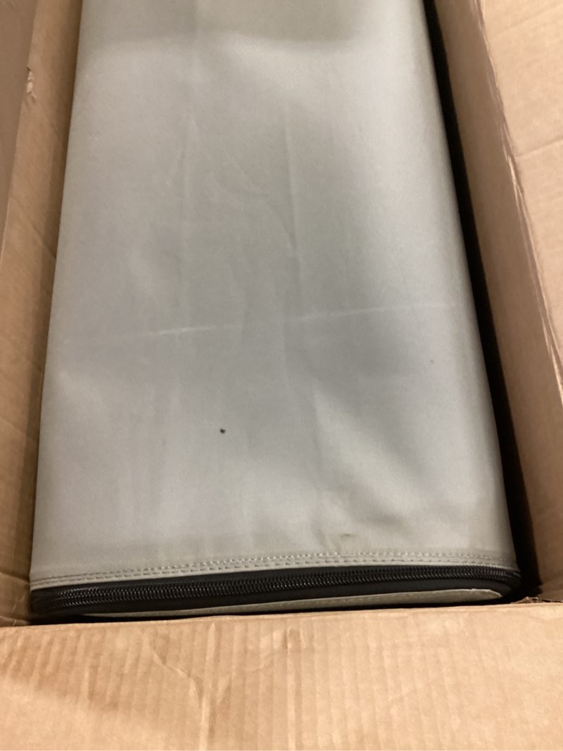 Condition photo showing As Is for ivation ez®-bed (full) inflatable air mattress with frame & built-in pump - 3 min self inflate/deflate - raised blow up bed with legs, auto shut off, premium coil design, wheeled portable case