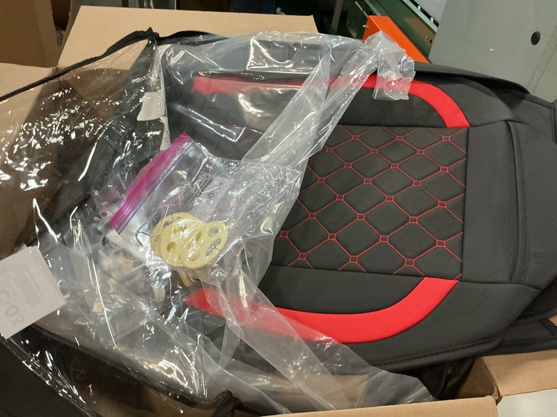 Condition photo showing As Is for Tomatoman Tacoma Seat Covers Customized for 2005-2025 Sport Extended SR V6 Pickup TRD, Waterproof Faux Leather Car Cushions(2 PCS Front, Black-Red)