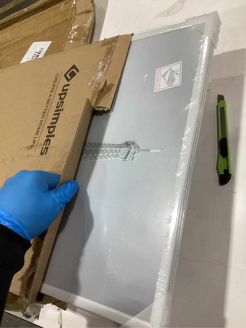 Condition photo showing Good Condition for upsimples 16x24 Picture Frame White 3 Pack, Scratch-Proof Poster Frames 16 x 24 for Photo Gallery - Slide-In Strips, Horizontal or Vertical Wall Mounting White 16x24
